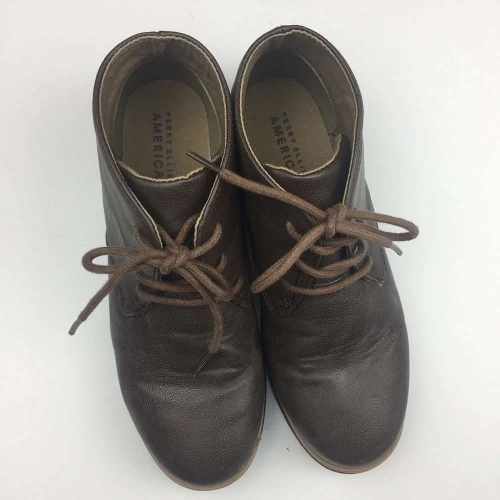 Kids Ankle Bootie Size 4 Lace up Perry Ellis America